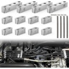 image:imageNilight 12PCS Spark Plug Wire Separator Divider Kit Silver  Ignition Wire Holder Loom Organizer Clamp for 8mm 9mm 10mm Car Engine Wires Aluminum Alloy