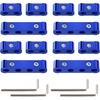 image:imageNilight 12PCS Spark Plug Wire Separator Divider Kit Blue  Ignition Wire Holder Loom Organizer Clamp for 8mm 9mm 10mm Car Engine Wires Aluminum Alloy