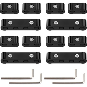 image:imageNilight 12PCS Spark Plug Wire Separator Divider Kit Black  Ignition Wire Holder Loom Organizer Clamp for 8mm 9mm 10mm Car Engine Wires Aluminum Alloy