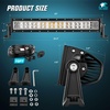 image:imageNilight LED Light Bar 22 120W RGB Halo Strip for Truck Pickup SUV  App and Remote Control Rgb Halo with Flood Beam Ip67 Waterproof Housing for Off Road Trucks Pickups Suvs Atvs and Utvs