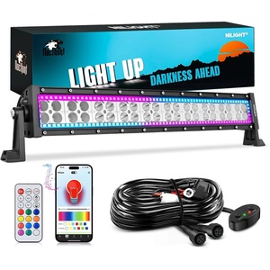 image:imageNilight LED Light Bar 22 120W RGB Halo Strip for Truck Pickup SUV  App and Remote Control Rgb Halo with Flood Beam Ip67 Waterproof Housing for Off Road Trucks Pickups Suvs Atvs and Utvs