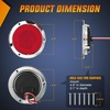 image:imageNilight LED Trailer Light Kit 4 Inch Round Tail Lights with Marker Light  Waterproof Brake Turn Reverse Tail and Marker Lighting with Flush Mount Design for 12V Trailers Trucks RVs Boats and CampersRed screws 2Pcs 32Led