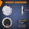 image:imageNilight LED Trailer Light Kit 4 Inch Round Tail Lights with Marker Light  Waterproof Brake Turn Reverse Tail and Marker Lighting with Flush Mount Design for 12V Trailers Trucks RVs Boats and CampersWhite screws 2Pcs 32Led