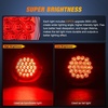 image:imageNilight LED Trailer Light Kit 4 Inch Round Tail Lights with Marker Light  Waterproof Brake Turn Reverse Tail and Marker Lighting with Flush Mount Design for 12V Trailers Trucks RVs Boats and CampersRed screws 2Pcs