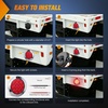 image:imageNilight LED Trailer Light Kit 4 Inch Round Tail Lights with Marker Light  Waterproof Brake Turn Reverse Tail and Marker Lighting with Flush Mount Design for 12V Trailers Trucks RVs Boats and CampersRed chrome 2Pcs 12Led