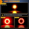 image:imageNilight LED Trailer Light Kit 4 Inch Round Tail Lights with Marker Light  Waterproof Brake Turn Reverse Tail and Marker Lighting with Flush Mount Design for 12V Trailers Trucks RVs Boats and CampersRed Amber 2Pcs
