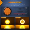 image:imageNilight LED Trailer Light Kit 4 Inch Round Tail Lights with Marker Light  Waterproof Brake Turn Reverse Tail and Marker Lighting with Flush Mount Design for 12V Trailers Trucks RVs Boats and CampersAmber 2Pcs 32Led
