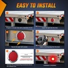 image:imageNilight LED Trailer Light Kit 4 Inch Round Tail Lights with Marker Light  Waterproof Brake Turn Reverse Tail and Marker Lighting with Flush Mount Design for 12V Trailers Trucks RVs Boats and CampersRed screws 2Pcs 32Led