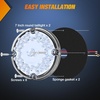 image:imageNilight LED Trailer Light Kit 4 Inch Round Tail Lights with Marker Light  Waterproof Brake Turn Reverse Tail and Marker Lighting with Flush Mount Design for 12V Trailers Trucks RVs Boats and CampersWhite 2Pcs 47Led 7Inch