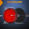 image:imageNilight LED Trailer Light Kit 4 Inch Round Tail Lights with Marker Light  Waterproof Brake Turn Reverse Tail and Marker Lighting with Flush Mount Design for 12V Trailers Trucks RVs Boats and CampersRed 2Pcs 47Led 7Inch