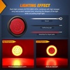 image:imageNilight LED Trailer Light Kit 4 Inch Round Tail Lights with Marker Light  Waterproof Brake Turn Reverse Tail and Marker Lighting with Flush Mount Design for 12V Trailers Trucks RVs Boats and CampersRed 2Pcs 32Led