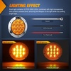 image:imageNilight LED Trailer Light Kit 4 Inch Round Tail Lights with Marker Light  Waterproof Brake Turn Reverse Tail and Marker Lighting with Flush Mount Design for 12V Trailers Trucks RVs Boats and CampersAmber chrome 2Pcs 12Led