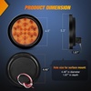 image:imageNilight LED Trailer Light Kit 4 Inch Round Tail Lights with Marker Light  Waterproof Brake Turn Reverse Tail and Marker Lighting with Flush Mount Design for 12V Trailers Trucks RVs Boats and CampersAmber  Brackets 2Pcs