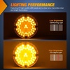image:imageNilight LED Trailer Light Kit 4 Inch Round Tail Lights with Marker Light  Waterproof Brake Turn Reverse Tail and Marker Lighting with Flush Mount Design for 12V Trailers Trucks RVs Boats and CampersAmber 2Pcs 47Led 7Inch