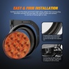 image:imageNilight LED Trailer Light Kit 4 Inch Round Tail Lights with Marker Light  Waterproof Brake Turn Reverse Tail and Marker Lighting with Flush Mount Design for 12V Trailers Trucks RVs Boats and CampersAmber  Brackets 2Pcs
