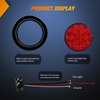 image:imageNilight LED Trailer Light Kit 4 Inch Round Tail Lights with Marker Light  Waterproof Brake Turn Reverse Tail and Marker Lighting with Flush Mount Design for 12V Trailers Trucks RVs Boats and CampersRed 2Pcs