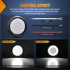 image:imageNilight LED Trailer Light Kit 4 Inch Round Tail Lights with Marker Light  Waterproof Brake Turn Reverse Tail and Marker Lighting with Flush Mount Design for 12V Trailers Trucks RVs Boats and CampersWhite 2Pcs 32Led