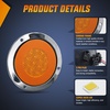 image:imageNilight LED Trailer Light Kit 4 Inch Round Tail Lights with Marker Light  Waterproof Brake Turn Reverse Tail and Marker Lighting with Flush Mount Design for 12V Trailers Trucks RVs Boats and CampersAmber screws 2Pcs 32Led