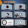 image:imageNilight LED Trailer Light Kit 4 Inch Round Tail Lights with Marker Light  Waterproof Brake Turn Reverse Tail and Marker Lighting with Flush Mount Design for 12V Trailers Trucks RVs Boats and CampersWhite 2Pcs 40Led