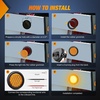 image:imageNilight LED Trailer Light Kit 4 Inch Round Tail Lights with Marker Light  Waterproof Brake Turn Reverse Tail and Marker Lighting with Flush Mount Design for 12V Trailers Trucks RVs Boats and CampersAmber 2Pcs 24Led