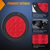 image:imageNilight LED Trailer Light Kit 4 Inch Round Tail Lights with Marker Light  Waterproof Brake Turn Reverse Tail and Marker Lighting with Flush Mount Design for 12V Trailers Trucks RVs Boats and CampersRed screws 2Pcs 12Led