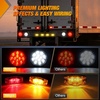 image:imageNilight LED Trailer Light Kit 4 Inch Round Tail Lights with Marker Light  Waterproof Brake Turn Reverse Tail and Marker Lighting with Flush Mount Design for 12V Trailers Trucks RVs Boats and CampersRed White Tail Lights 4pcs wMarker Lights