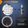 image:imageNilight LED Trailer Light Kit 4 Inch Round Tail Lights with Marker Light  Waterproof Brake Turn Reverse Tail and Marker Lighting with Flush Mount Design for 12V Trailers Trucks RVs Boats and CampersWhite chrome 2Pcs 12Led