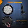 image:imageNilight LED Trailer Light Kit 4 Inch Round Tail Lights with Marker Light  Waterproof Brake Turn Reverse Tail and Marker Lighting with Flush Mount Design for 12V Trailers Trucks RVs Boats and CampersWhite  Brackets 2Pcs