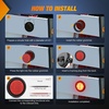 image:imageNilight LED Trailer Light Kit 4 Inch Round Tail Lights with Marker Light  Waterproof Brake Turn Reverse Tail and Marker Lighting with Flush Mount Design for 12V Trailers Trucks RVs Boats and CampersRed 2Pcs 40Led