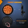 image:imageNilight LED Trailer Light Kit 4 Inch Round Tail Lights with Marker Light  Waterproof Brake Turn Reverse Tail and Marker Lighting with Flush Mount Design for 12V Trailers Trucks RVs Boats and CampersAmber 2Pcs