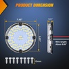 image:imageNilight LED Trailer Light Kit 4 Inch Round Tail Lights with Marker Light  Waterproof Brake Turn Reverse Tail and Marker Lighting with Flush Mount Design for 12V Trailers Trucks RVs Boats and CampersWhite 2Pcs 47Led 7Inch