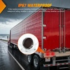 image:imageNilight LED Trailer Light Kit 4 Inch Round Tail Lights with Marker Light  Waterproof Brake Turn Reverse Tail and Marker Lighting with Flush Mount Design for 12V Trailers Trucks RVs Boats and CampersRed 2Pcs 32Led Smoked Lens