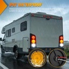image:imageNilight LED Trailer Light Kit 4 Inch Round Tail Lights with Marker Light  Waterproof Brake Turn Reverse Tail and Marker Lighting with Flush Mount Design for 12V Trailers Trucks RVs Boats and CampersAmber 2Pcs 47Led 7Inch
