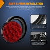 image:imageNilight LED Trailer Light Kit 4 Inch Round Tail Lights with Marker Light  Waterproof Brake Turn Reverse Tail and Marker Lighting with Flush Mount Design for 12V Trailers Trucks RVs Boats and CampersRed White Tail Lights 4pcs wMarker Lights