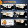 image:imageNilight LED Trailer Light Kit 4 Inch Round Tail Lights with Marker Light  Waterproof Brake Turn Reverse Tail and Marker Lighting with Flush Mount Design for 12V Trailers Trucks RVs Boats and CampersAmber chrome 2Pcs 12Led