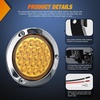 image:imageNilight LED Trailer Light Kit 4 Inch Round Tail Lights with Marker Light  Waterproof Brake Turn Reverse Tail and Marker Lighting with Flush Mount Design for 12V Trailers Trucks RVs Boats and CampersAmber chrome 2Pcs 24Led