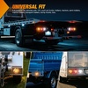 image:imageNilight LED Trailer Light Kit 4 Inch Round Tail Lights with Marker Light  Waterproof Brake Turn Reverse Tail and Marker Lighting with Flush Mount Design for 12V Trailers Trucks RVs Boats and CampersAmber chrome 2Pcs 12Led
