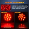 image:imageNilight LED Trailer Light Kit 4 Inch Round Tail Lights with Marker Light  Waterproof Brake Turn Reverse Tail and Marker Lighting with Flush Mount Design for 12V Trailers Trucks RVs Boats and CampersRed 4Pcs