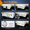 image:imageNilight LED Trailer Light Kit 4 Inch Round Tail Lights with Marker Light  Waterproof Brake Turn Reverse Tail and Marker Lighting with Flush Mount Design for 12V Trailers Trucks RVs Boats and CampersWhite chrome 2Pcs 12Led