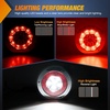 image:imageNilight LED Trailer Light Kit 4 Inch Round Tail Lights with Marker Light  Waterproof Brake Turn Reverse Tail and Marker Lighting with Flush Mount Design for 12V Trailers Trucks RVs Boats and CampersRed White screws 2Pcs 16Led