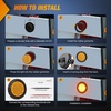 image:imageNilight LED Trailer Light Kit 4 Inch Round Tail Lights with Marker Light  Waterproof Brake Turn Reverse Tail and Marker Lighting with Flush Mount Design for 12V Trailers Trucks RVs Boats and CampersAmber 2Pcs 40Led