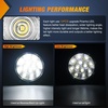 image:imageNilight LED Trailer Light Kit 4 Inch Round Tail Lights with Marker Light  Waterproof Brake Turn Reverse Tail and Marker Lighting with Flush Mount Design for 12V Trailers Trucks RVs Boats and CampersWhite  Brackets 2Pcs