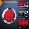 image:imageNilight LED Trailer Light Kit 4 Inch Round Tail Lights with Marker Light  Waterproof Brake Turn Reverse Tail and Marker Lighting with Flush Mount Design for 12V Trailers Trucks RVs Boats and CampersRed chrome 2Pcs 12Led