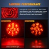 image:imageNilight LED Trailer Light Kit 4 Inch Round Tail Lights with Marker Light  Waterproof Brake Turn Reverse Tail and Marker Lighting with Flush Mount Design for 12V Trailers Trucks RVs Boats and CampersRed 2Pcs
