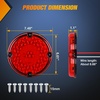 image:imageNilight LED Trailer Light Kit 4 Inch Round Tail Lights with Marker Light  Waterproof Brake Turn Reverse Tail and Marker Lighting with Flush Mount Design for 12V Trailers Trucks RVs Boats and CampersRed 2Pcs 47Led 7Inch