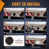 image:imageNilight LED Trailer Light Kit 4 Inch Round Tail Lights with Marker Light  Waterproof Brake Turn Reverse Tail and Marker Lighting with Flush Mount Design for 12V Trailers Trucks RVs Boats and CampersWhite 2Pcs 32Led Smoked Lens