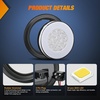 image:imageNilight LED Trailer Light Kit 4 Inch Round Tail Lights with Marker Light  Waterproof Brake Turn Reverse Tail and Marker Lighting with Flush Mount Design for 12V Trailers Trucks RVs Boats and CampersWhite 2Pcs 32Led