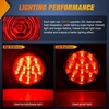image:imageNilight LED Trailer Light Kit 4 Inch Round Tail Lights with Marker Light  Waterproof Brake Turn Reverse Tail and Marker Lighting with Flush Mount Design for 12V Trailers Trucks RVs Boats and CampersRed  Brackets 2Pcs