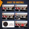 image:imageNilight LED Trailer Light Kit 4 Inch Round Tail Lights with Marker Light  Waterproof Brake Turn Reverse Tail and Marker Lighting with Flush Mount Design for 12V Trailers Trucks RVs Boats and CampersRed 2Pcs 32Led Smoked Lens