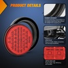 image:imageNilight LED Trailer Light Kit 4 Inch Round Tail Lights with Marker Light  Waterproof Brake Turn Reverse Tail and Marker Lighting with Flush Mount Design for 12V Trailers Trucks RVs Boats and CampersRed 2Pcs 40Led
